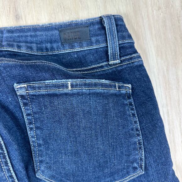 PAIGE Verdugo Ankle Distressed Mid Rise Skinny Medium Wash Denim Casual Jeans 26 - Picture 8 of 16